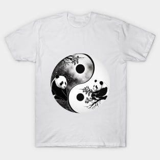 Yin Yang pandas T-Shirt